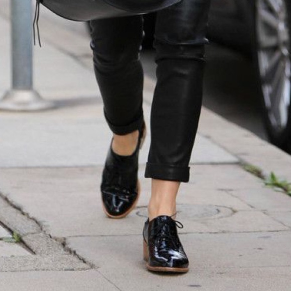 Sofft Patent Leather Heeled Oxfords